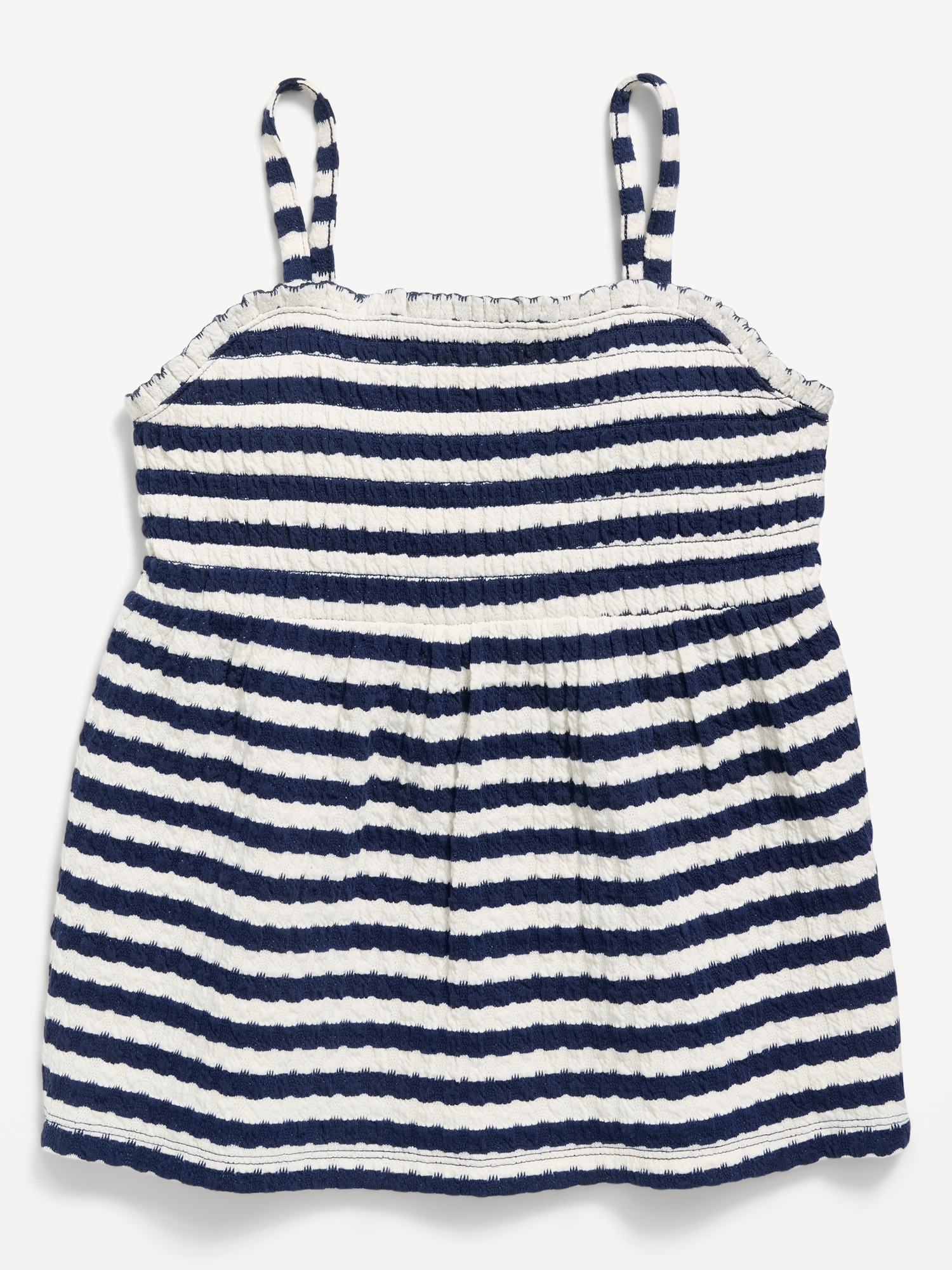 Printed Sleeveless Textured Smocked Top for Girls