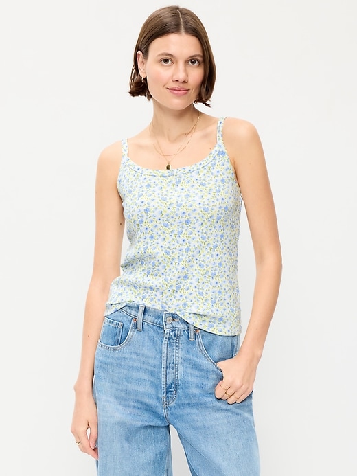 Image number 1 showing, Pointelle Cami Tank Top