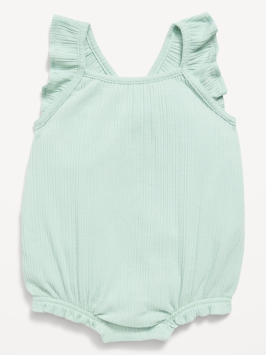 Image number 1 showing, Sleeveless Ruffle-Trim Romper for Baby