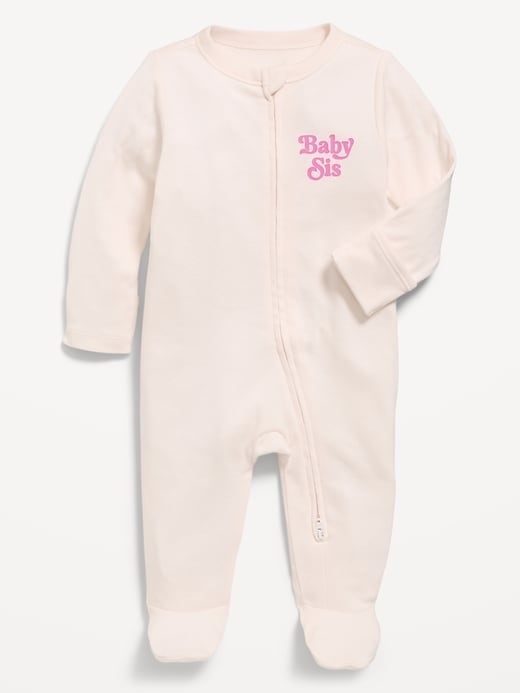 Image number 1 showing, 2-Way-Zip Sleep & Play Footed One-Piece for Baby