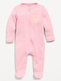 Image number 1 showing, 2-Way-Zip Sleep & Play Footed One-Piece for Baby