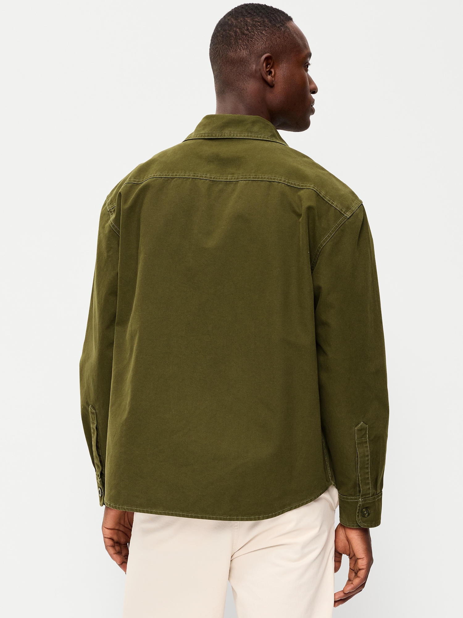 Oversized Canvas Workwear Shirt