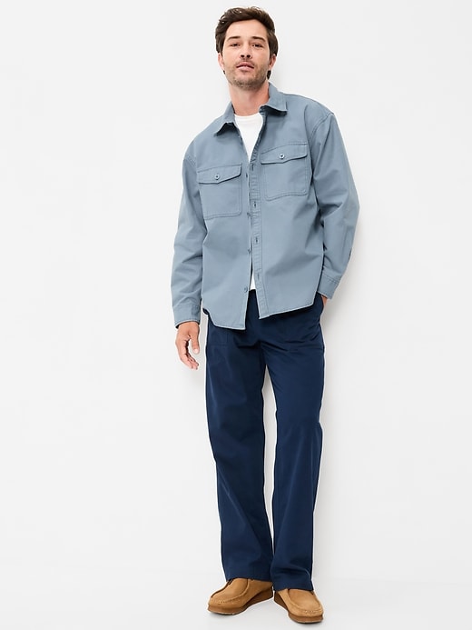 Image number 3 showing, Oversized Canvas Workwear Shirt