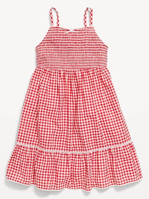 Image number 2 showing, Sleeveless Smocked Fit and Flare Dress for Girls