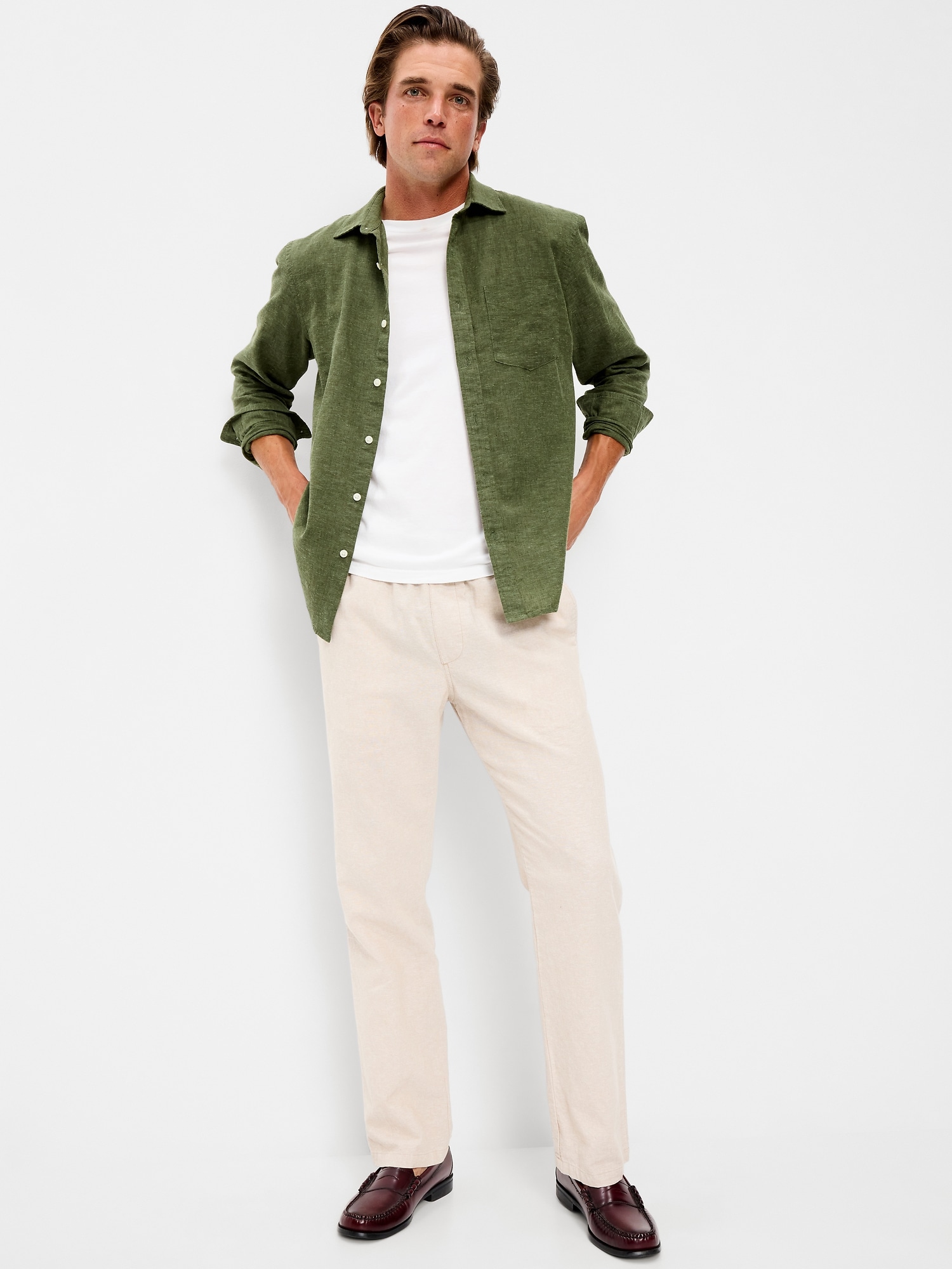 Classic Fit Linen-Blend Shirt