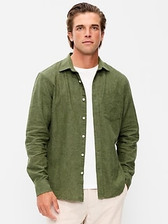 Classic Fit Linen-Blend Shirt