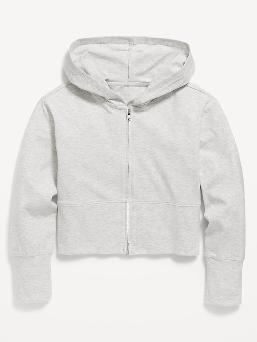 Fitted Cropped 2-Way-Zip Hoodie for Girls