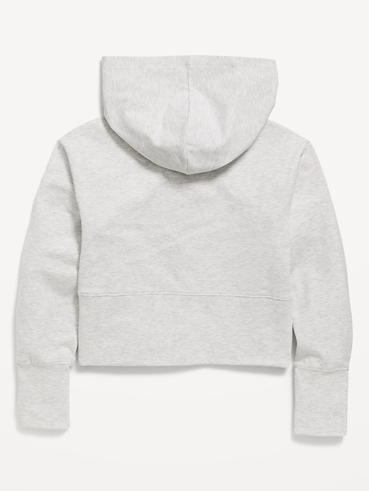 Image number 2 showing, Fitted Cropped 2-Way-Zip Hoodie for Girls