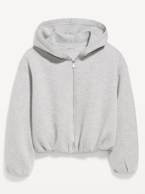 Bounce Fleece Bubble-Hem Hoodie