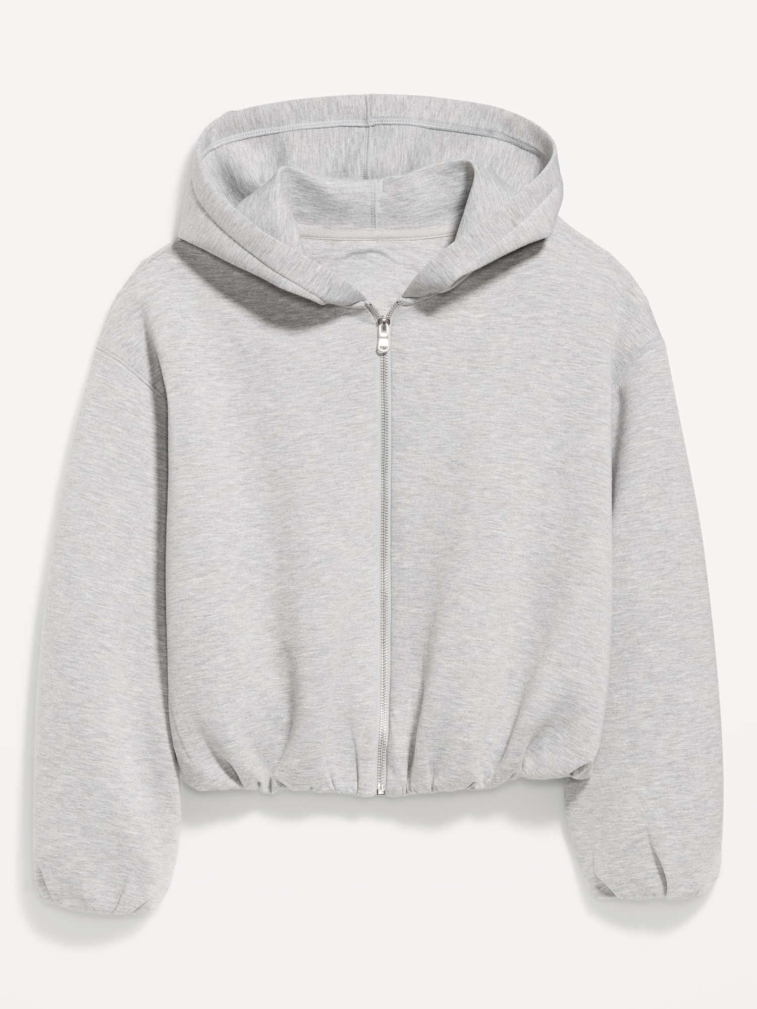 Bounce Fleece Bubble-Hem Hoodie Sweatshirt
