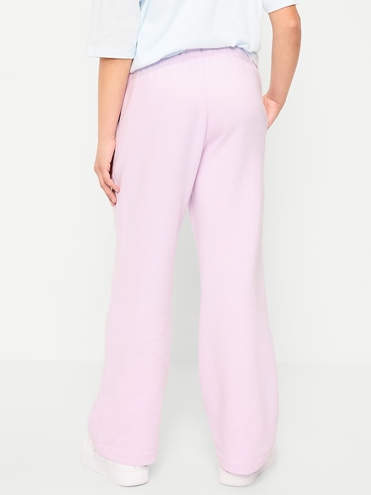 Image number 2 showing, Favorite Fleece High-Waisted Wide-Leg Sweatpants for Girls