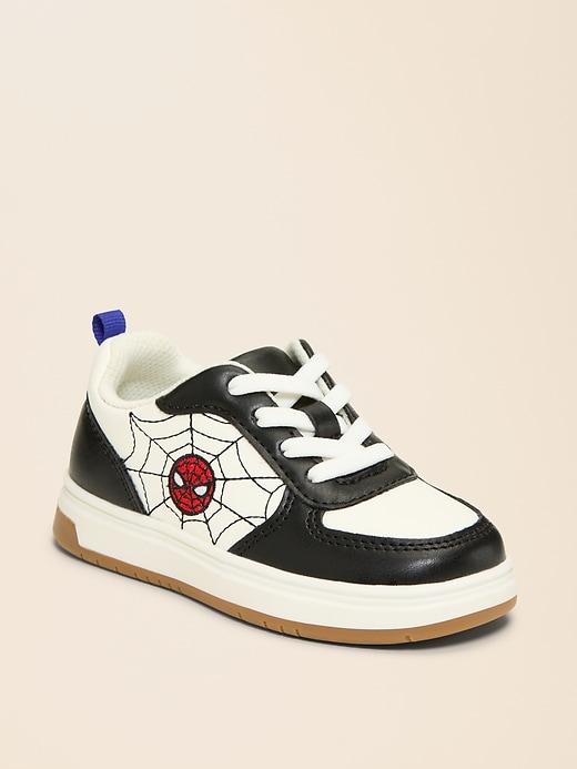Image number 1 showing, Old Navy x Marvel Spider-Man Faux-Leather Sneakers for Toddler