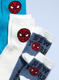 Image number 2 showing, Old Navy x Marvel Spider-Man Unisex Crew Socks 3-Pack for Toddler & Baby