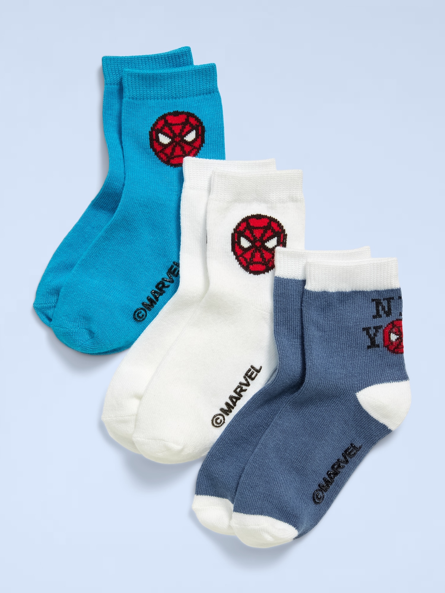 Old Navy x Marvel Spider-Man Unisex Crew Socks 3-Pack for Toddler & Baby