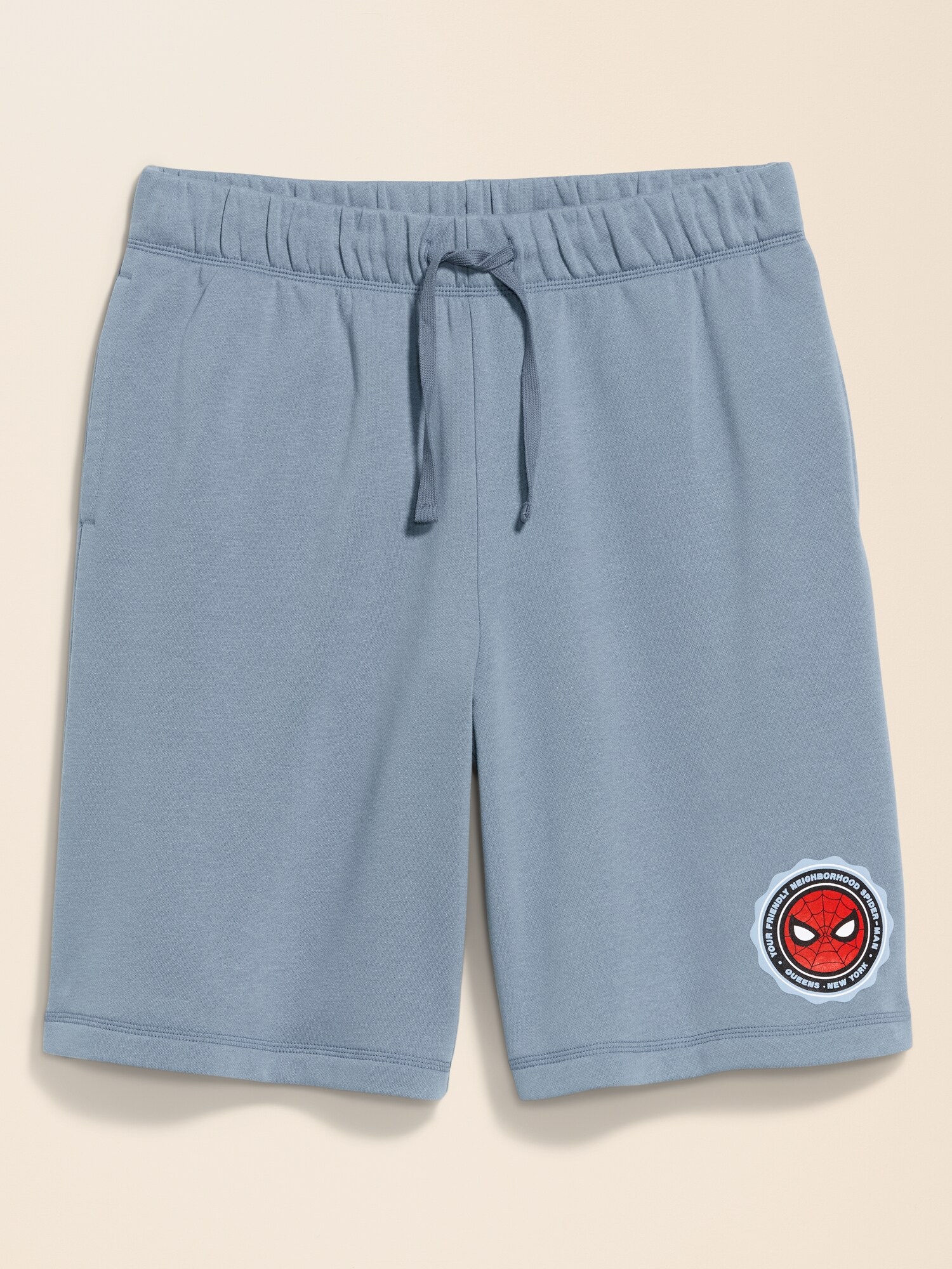 Мужские шорты Old Navy x Marvel Spider-Man Baggy Fleece Shorts for Men -- 10-inch inseam, цвет: Океанский — фото 4