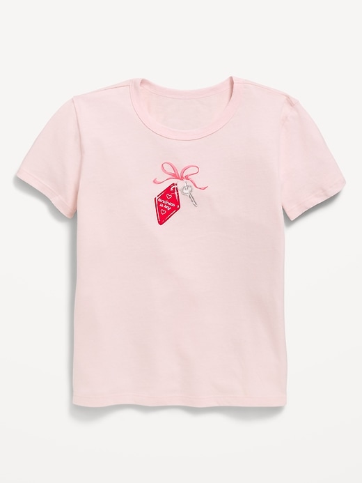 Image number 1 showing, Short-Sleeve Graphic T-Shirt for Girls