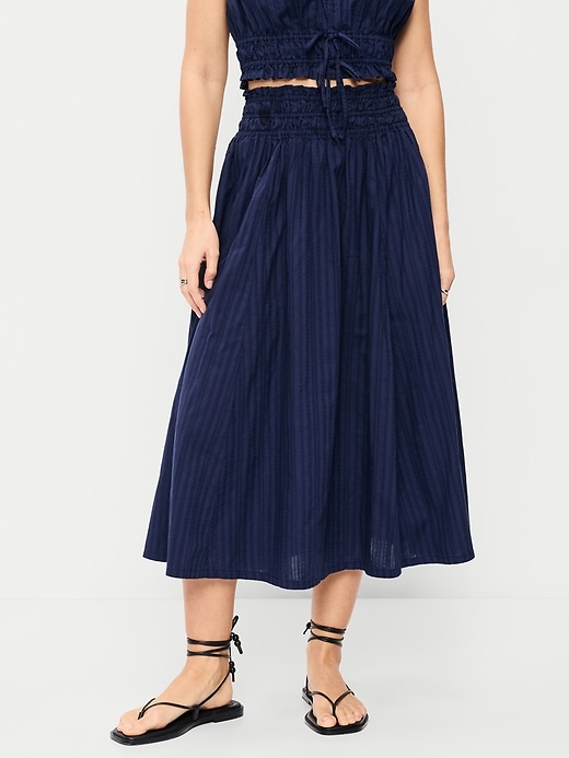 Image number 2 showing, Smocked-Waist Midi Skirt