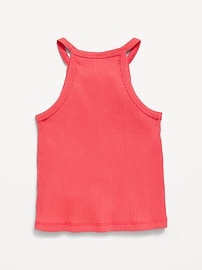 Image number 2 showing, Fitted Ribbed Logo-Graphic Halter Tank Top for Toddler Girls
