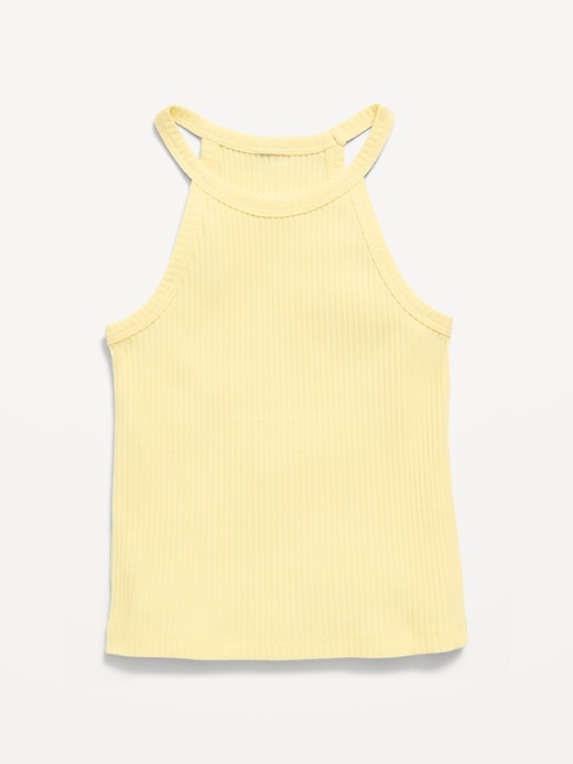 Image number 1 showing, Fitted Ribbed Halter Tank Top for Toddler Girls