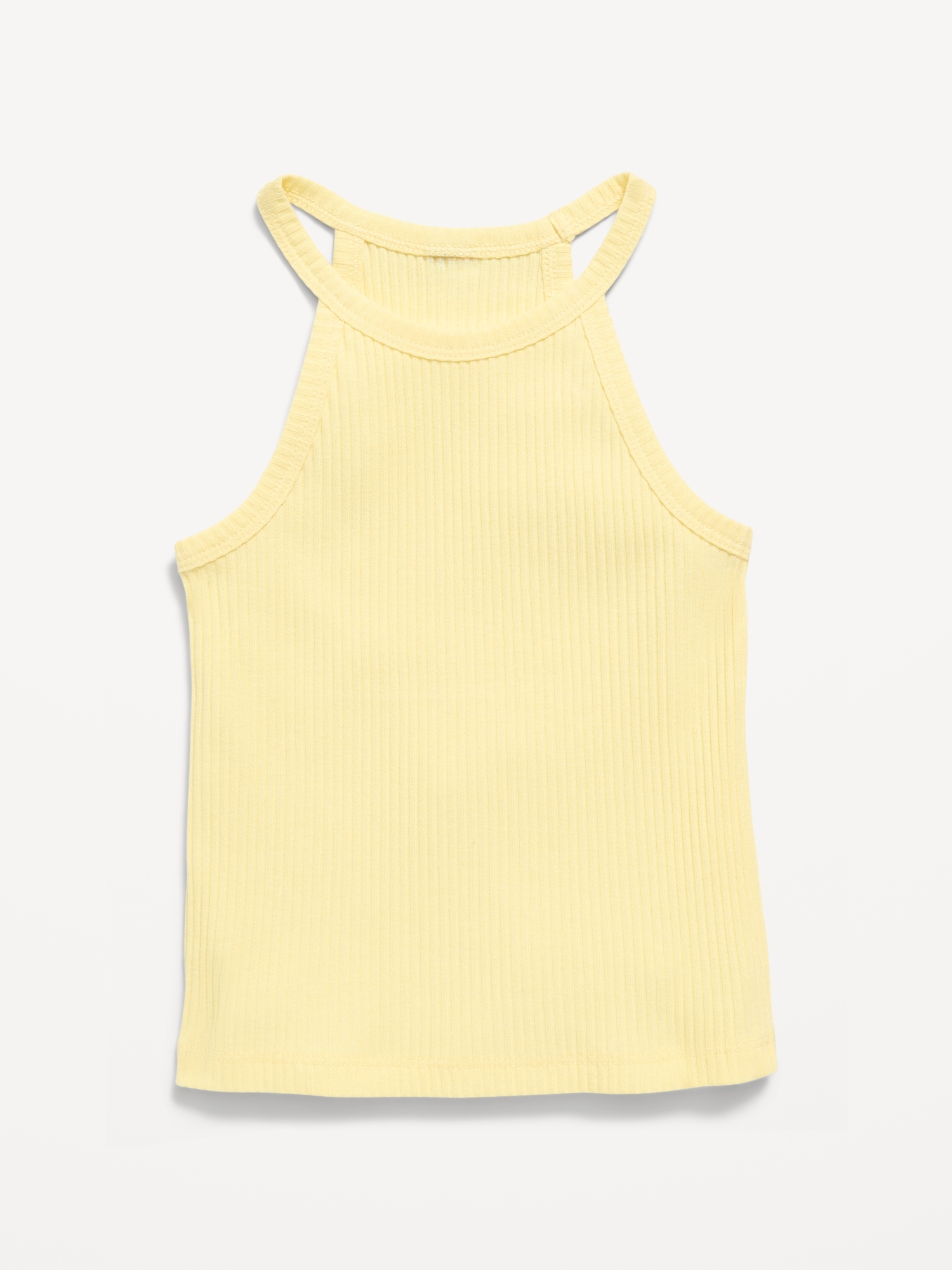 Fitted Ribbed Halter Tank Top for Toddler Girls