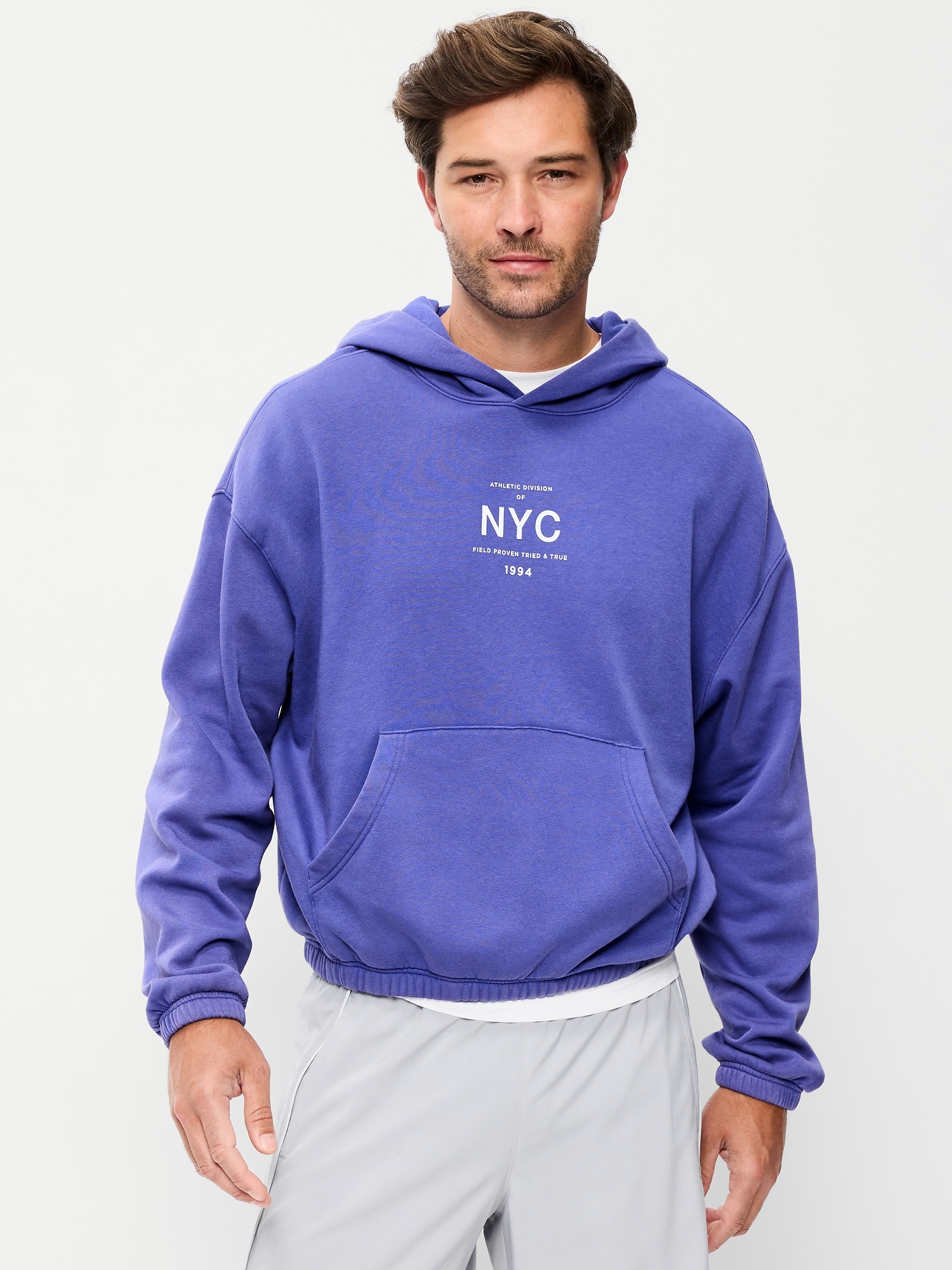 Oversized Washed Cropped Hoodie