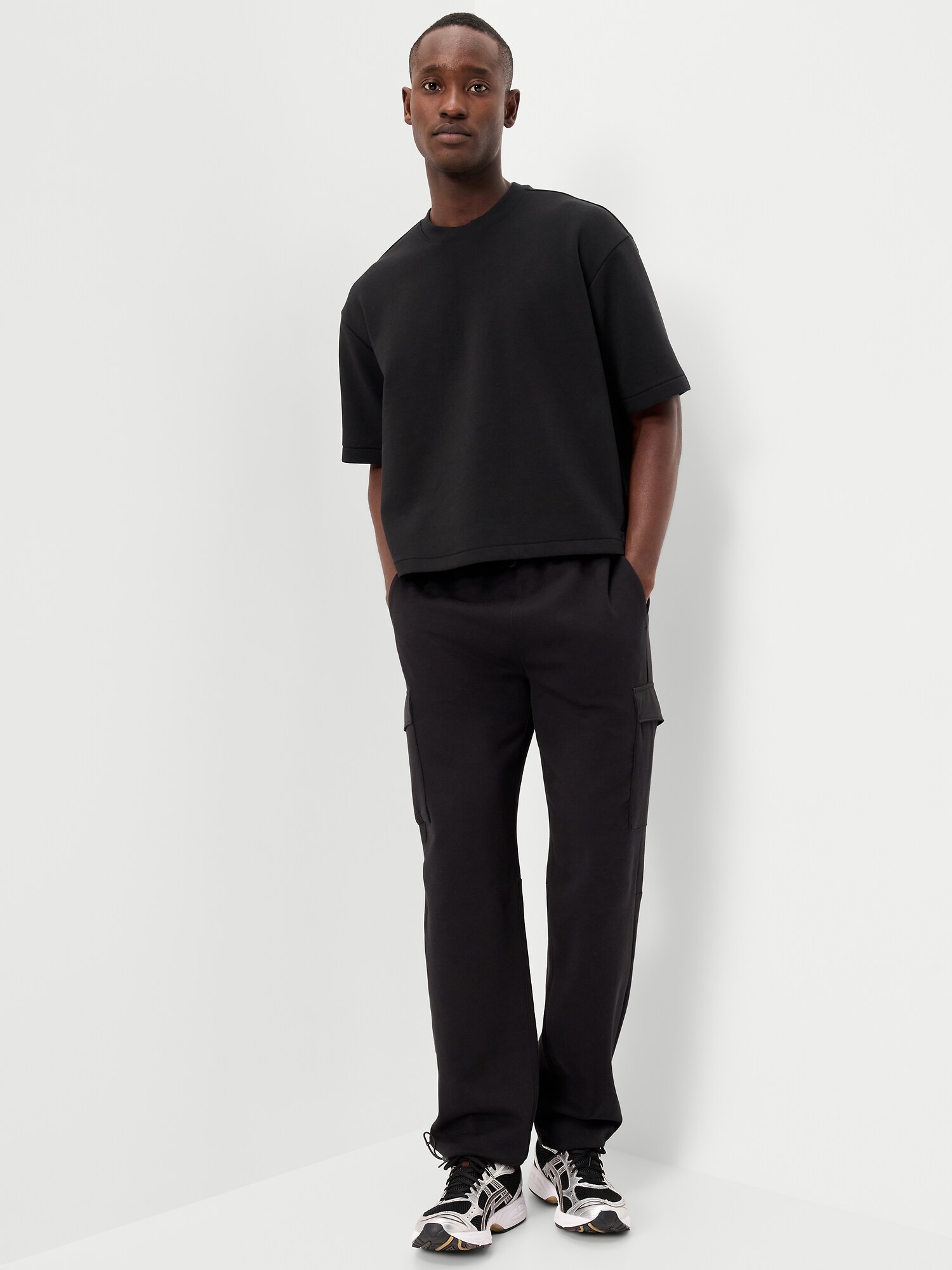 Мужская футболка Old Navy Dynamic Fleece, цвет: Чёрный — фото 3