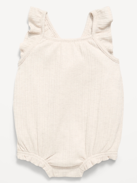 Sleeveless Ruffle-Trim Romper for Baby