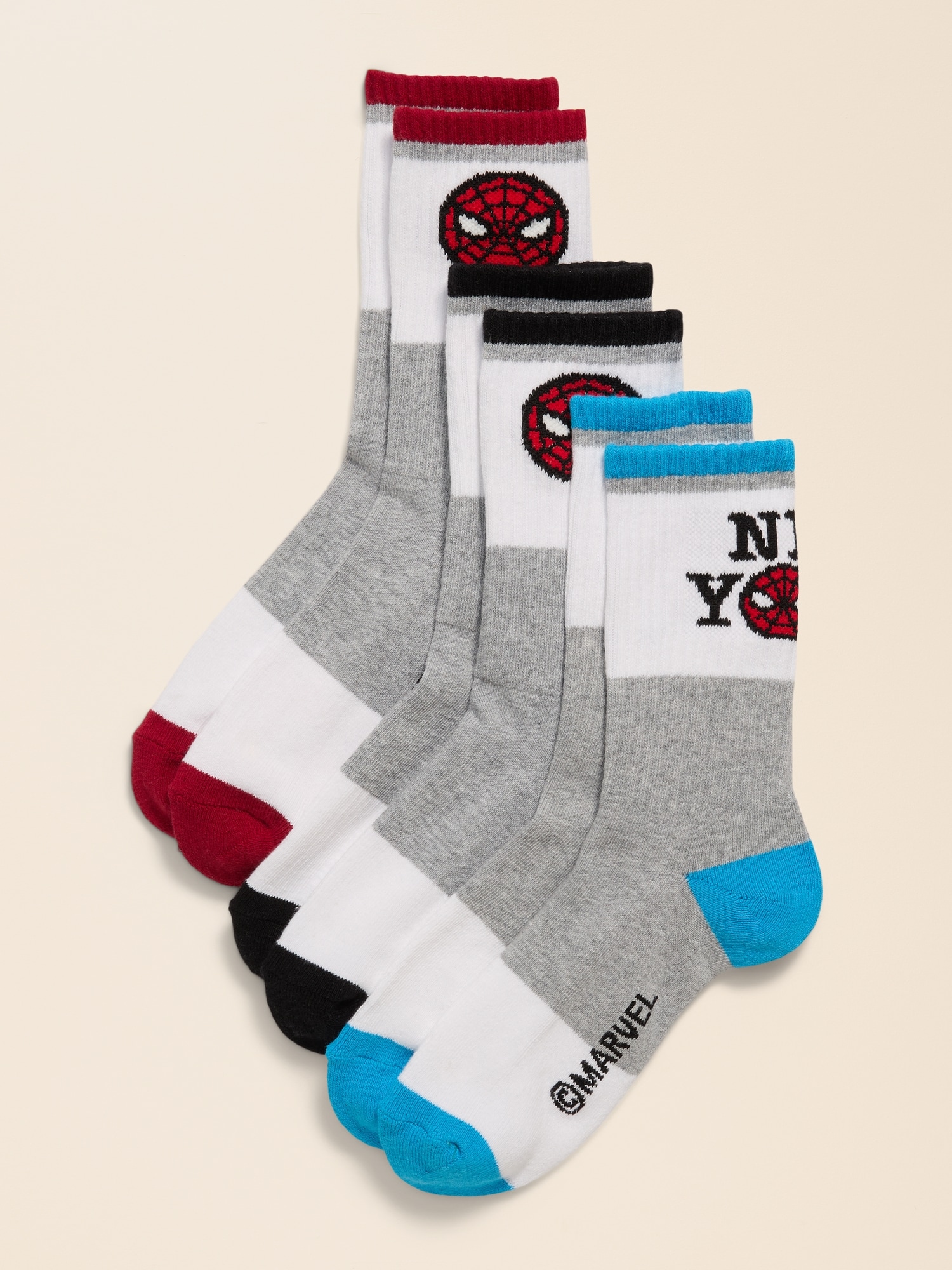 Old Navy x Marvel Spider-Man Gender-Neutral Tube Socks 3-Pack for Kids