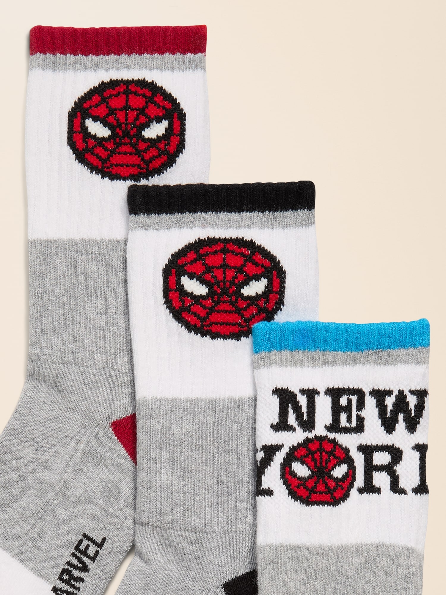 Old Navy x Marvel Spider-Man Gender-Neutral Tube Socks 3-Pack for Kids