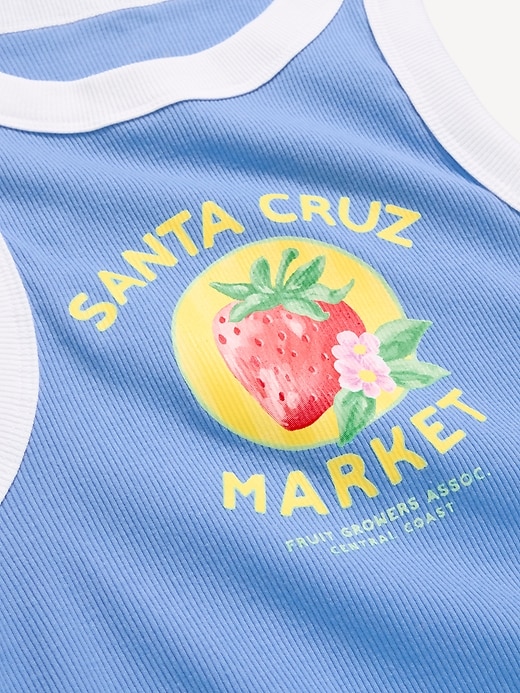 Image number 2 showing, Graphic Snug Crop Tank Top