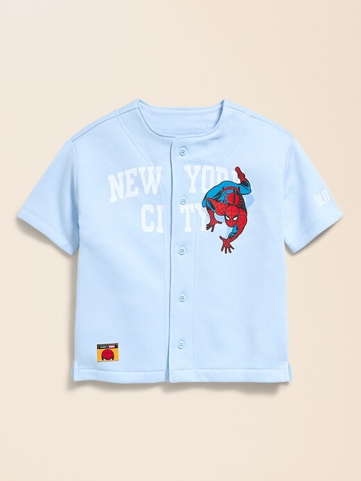 Image number 2 showing, Old Navy x Marvel Spider-Man Fleece Graphic Baseball Shirt for Toddler Boys