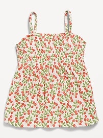 Image number 1 showing, Printed Sleeveless Textured Smocked Top for Girls