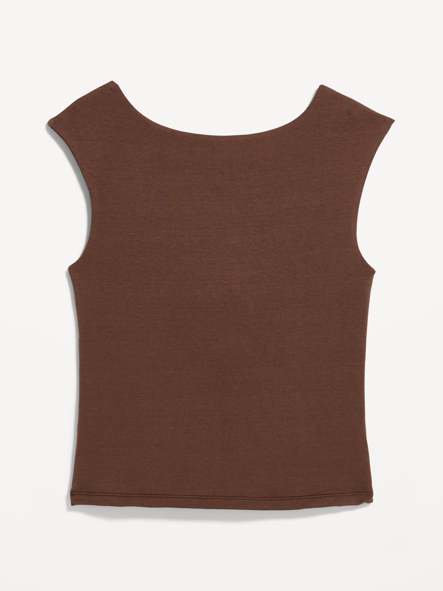 Cap-Sleeve Tie-Back Top