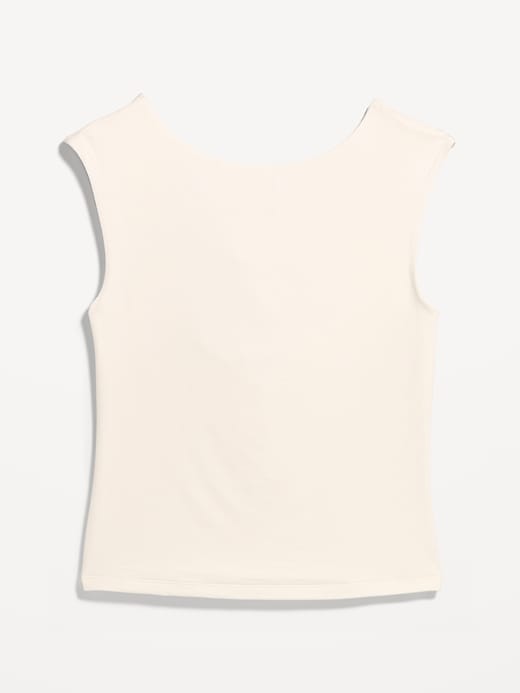 Image number 4 showing, Cap-Sleeve Tie-Back Top