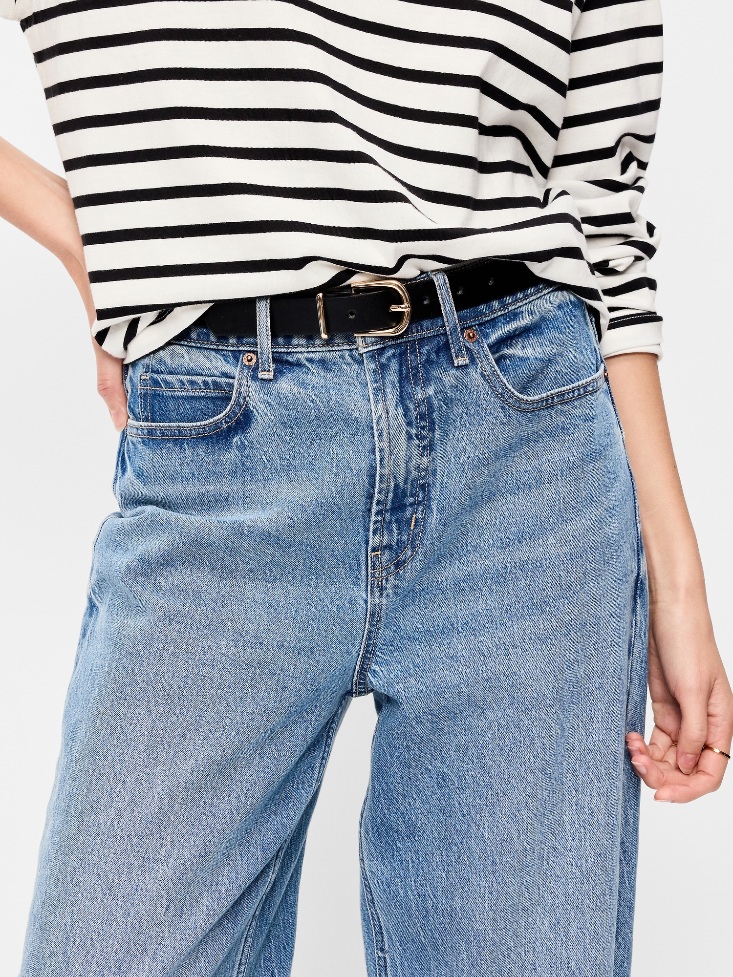 Classic Faux-Leather Belt