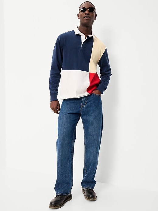 Image number 3 showing, Color-Block Rugby Polo