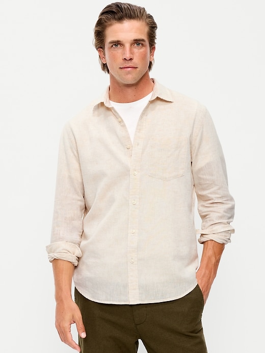 Classic Fit Linen-Blend Shirt