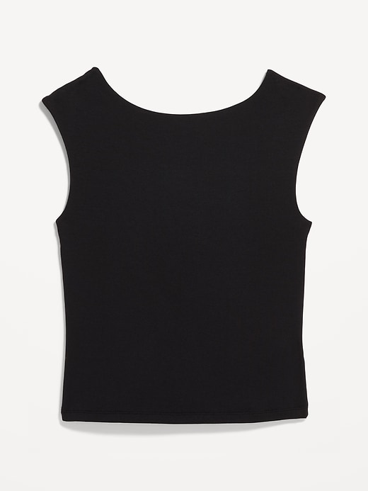 Image number 4 showing, Cap-Sleeve Tie-Back Top