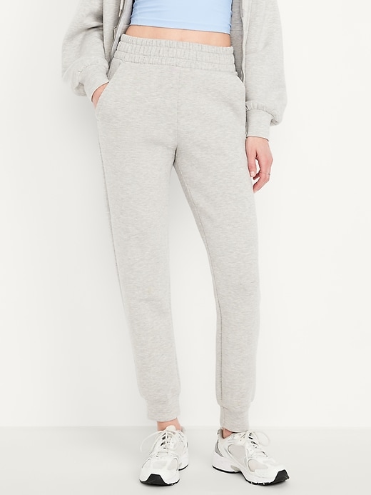 Image number 1 showing, High-Waisted Bounce Fleece Jogger Sweatpants