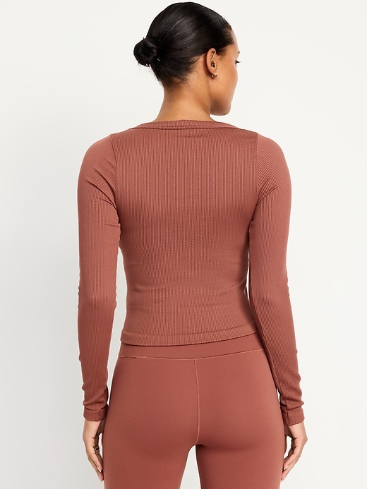 Image number 2 showing, Exhale Seamless Fitted Rib T-Shirt