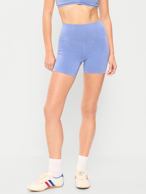 High-Waisted PowerChill Biker Shorts -- 5-inch inseam