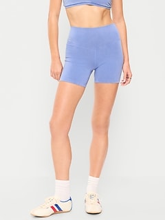 High-Waisted PowerChill Biker Shorts -- 5-inch inseam