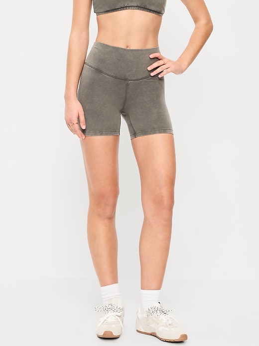 Image number 1 showing, High-Waisted PowerChill Biker Shorts -- 5-inch inseam