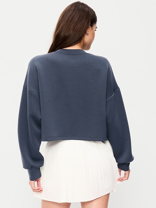 Image number 2 showing, Bounce Fleece Crew-Neck Cropped Top