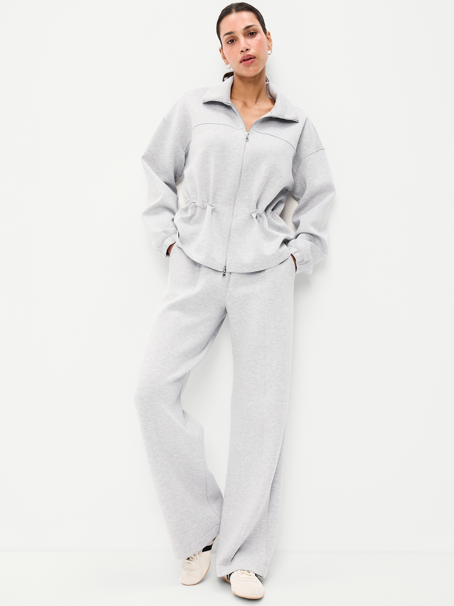 Bounce Fleece Full-Zip Cinched Sweatshirt