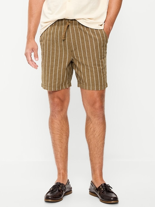 Image number 2 showing, Linen-Blend Jogger Shorts -- 7-inch inseam