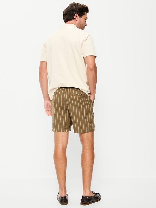 Image number 3 showing, Linen-Blend Jogger Shorts -- 7-inch inseam