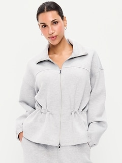 Bounce Fleece Full-Zip Cinched Sweatshirt