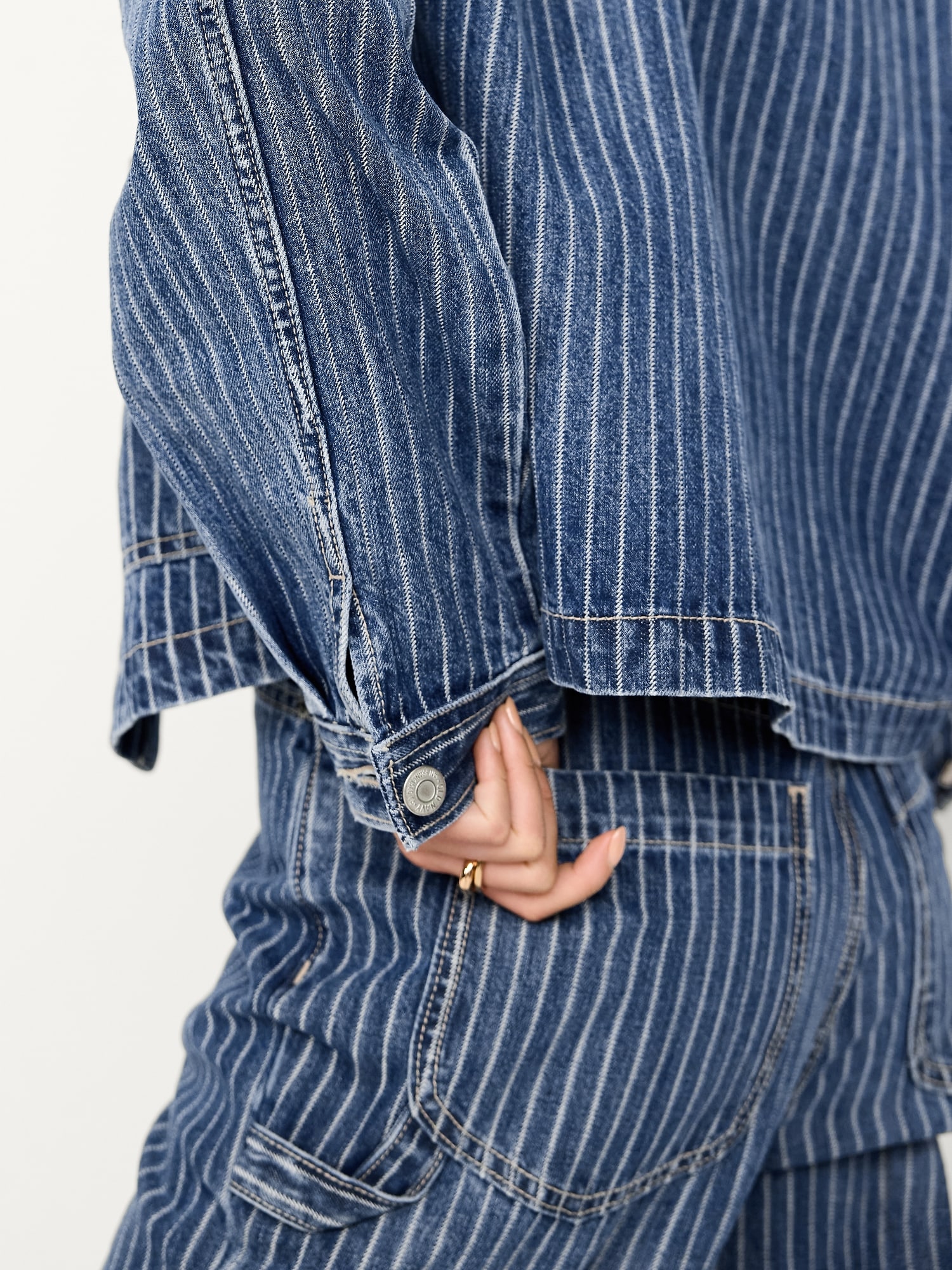 Cropped Jean Chore Jacket