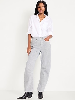 High-Waisted Barrel Full Length Jeans - image 3